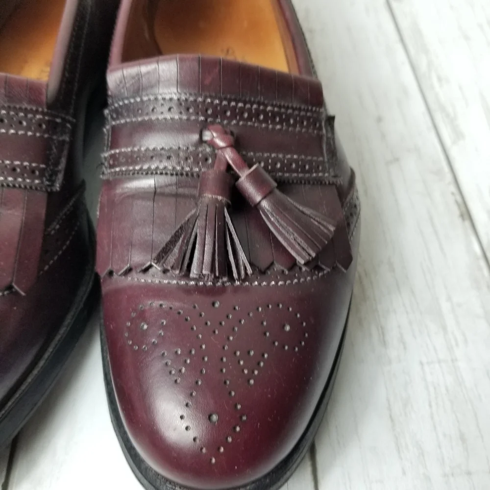 Allen Edmonds Bridgeton Kiltie Fringe Tassel Slip On Dress Shoes